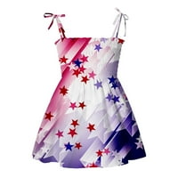 SHLDYBC 4. jula haljina za djevojčice za debljinu Ljeto Patriotsko odijelo američke zastave DresesSummer