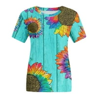 Baycosin bluze za žene Dressing Ležerne prilike Ležerne prilike za kratki rukav Crew majica s kratkim