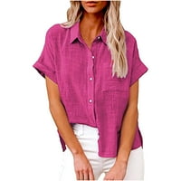 Ženske bluze i vrhovi Ležerne prilike plus plus povremeni labavi labavi fit majica s kratkim rukavima