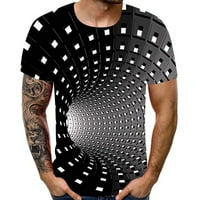 Muška majica Grafički 3D štampanje okruglih vrata kratkih rukava za fotografije bluze za muškarce