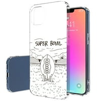 Oznaka tanka futrola za Apple iPhone 13, Super Bowl print, lagana, meka, SAD