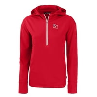 Ženski sekač i Buck Red Kansas City Royals Daybreak Eco Reciklirana polu-zip hoodie