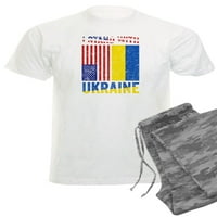 Cafepress - Stojim sa Ukrajinom podrškom Ukrainian Ame Pajamas - muške svjetlosne pidžame
