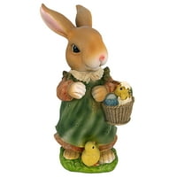 Dizajn Toscano Bunny Hop Lane Majka i otac zečje statua: skup od dva