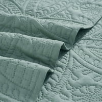Mellanni prekrivač prekrivat set spa metvica - obrnuta posteljina posteljina - prevelizirani prekrivač, komad, puna kraljica, spa metvica