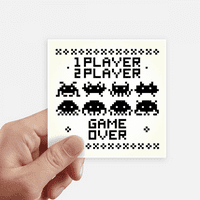 Igrači Igra preko Little Monster Pixel naljepnice Square vodootporne naljepnice za pozadinu