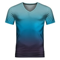 Outfmvch T majice za muškarce Proljeće Ljeto Casual Sports Udobni soft gradijent tanki majica kratkih