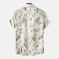 Muška majica muškarci Havajska tanka FIT Stretch ovratnik kratki rukav ležerni majica dolje majica