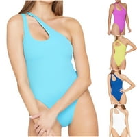 Sdjma Womens kupaće kostim dva jedno ramena bikini pune kupaće kostime od plaže odjeće