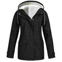 Ležerni kaput za žene - topla zimska jakna Outerweard dugi rukav kornjač čvrsti puni zip prekrivač crni