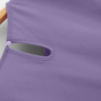 Poklonstvena ženska šifon puna boja kratki rukav okrugli vrat casual majica s kratkim rukavima bluza