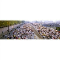 Panoramske slike Punjenje u maratonu Chicago Marathon Chicago Illinois USA Poster Print panoramskim