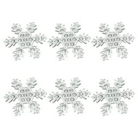 Srebrni snježni dizajn prsten za salvete Pjenušava salveta kopče Metalne salvete Držači božićna trkačka tablica za podešavanje za božićnu stolu
