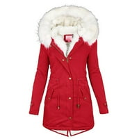 Ležerne jakne za žene plus veličina zimski kaput rever ovratnik dugih rukava vintage zgušnjava kaput