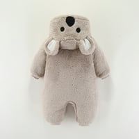 Vivianyo HD odjeća za djevojčice Toddler Baby Boys Girls Boja plišana slatka medvjedi uši zima debela