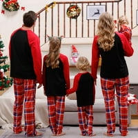 Camland Božićne pidžame za porodično roditelj-dijete Attire Božićna odijela Patchwork plaćene kućne