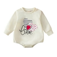 BJUTIR Girls Dan zaljubljenih dugih rukava, tiskani pulover ROMPER dukserice Bodysuits za 6-mjeseci