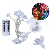 Cherry Cvjetni dekor String Svjetla za cvijeće, crveni svjetlosni režimi 6. FAME LEDS-a USB i baterijska baterija s daljinskim upravljačem za spavaću sobu s vjenčanim romantičnim ukrasom