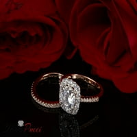 1. CT okrugli rez originalni kultivirani dijamant SI1-si i-j 18k ruža bijela zlato halo angažman vjenčani mladenci set dizajner prsten bw set w kristalno bočno kamenje veličine 10.5