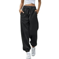 Eashery Womens Capri hlače Ležerne hlače plus veličina opuštena odgovara cjelodnevne udobne ravnomjerne