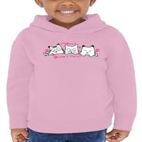 Tri slatka mačića meowing hoodie toddler -image by shutterstock, toddler