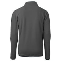 Muški rezač i Buck Grey Nebraska Huskers Alumni logo Kaskade Eco Sherpa Fleece Quarter-Zip pulover jakna