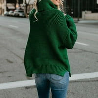 Dezed Ženski pleteni džemper čišćenje ženske ležerne pune boje casual debeli linijski dugi rukav džemper