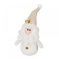 Božićna lutka dekor snjegović i djedeti sa bijelim bradom ukras vlakana za božićnu zabavu Stol kamin