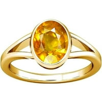 Divya Shakti 9.25-9. Carat Yellow Sapphire Pukhraj Gemstone Panchdhatu Ring za muškarce i žene