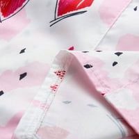 Outfmvch T majice za žene Kratki rukav Radni uniform crtani print ženske vrhove majice za žene ružičaste