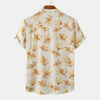 Lovskoo Muška havajska lapl-gumb s majica s kratkim rukavima, majica na plaži na plaži Ne-pozicioniranje