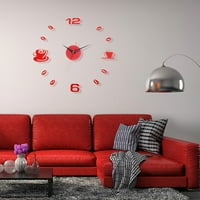 Moderni veliki DIY zidni sat 3D crnog broja naljepnica za kućne uredske dekore, zidni sat, kućni uredski