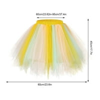Yubnlvae ženske bombonske boje multibolorske suknje podržava pola tjelesne matictoat šarene male kratke