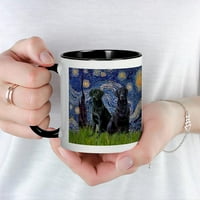 Cafepress - zvjezdana noć i crna labrador krigla - OZ keramička krigla - Novelty Coffee Cup čaja