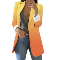 Njshnmn Blazers Odjeća Žene Ležerne bluzeri Draped Open Front Cardigans Jakna Radni odijelo za žene