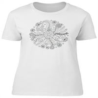 Okrugli dizajn cvijeća majica za žene - MIMage by Shutterstock, ženska velika