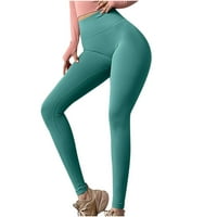 Plus size za žene za žene visoke struke rastezljive meke joga hlače za vježbanje trčanje srednje struka