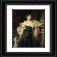 John Singer Sargent Matted Crno ukrašeni uokvireni umjetnički ispis 'Portret Lady Helen Vincent, Viscountess