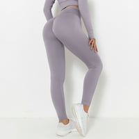 Mrat Yoga Hlače pune dužine hlače sa džepovima za posao modne povremene dame solidno span visoke struke