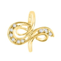 Aonejewelry 0. CT. TTW Sjajan modni dizajner Diamond Ring u 10k žuto zlato