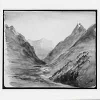 Mountain Pogled na Bormio Poster Print John Singer Sargent