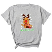 Majice za vježbanje za žene Trendy majica s kratkim rukavima Labavi životinjski tisak ljetne košulje vrhovi Ljetni vrhovi retrover-pulover zabava na vrhu smiješne majice vintage tee
