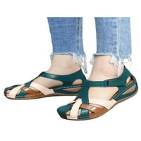 Fangasis sandale žene PU kožne šuplje udobne sandale za žene za žene Ljeto hodanje široke širine cipele veličine 9