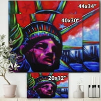 Art DesimanArt Lady Liberty Moderna i savremena galerija - omotana platno u. Široko u. Visok