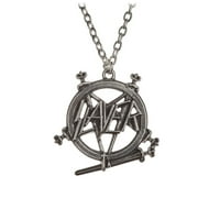 Slayer pentagram logo Privjesak ogrlica za privjesak za ogrlice sa ključem