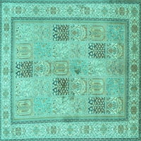 Ahgly Company Zatvoreni pravokutnik Perzijske tirkizne plave tradicionalne prostirke, 8 '12 '