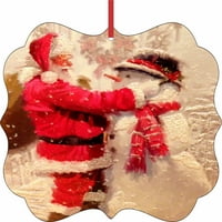 Santa izrada snjegovića božićnog aluminija poluglos kvalitetnog aluminijskog benelu oblikovanog visećeg