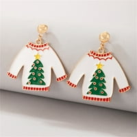 Jaycosin božićne naušnice postavljene božićne minđuše za žene božićne stablo Snowflake Candy Snowman