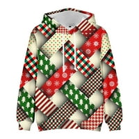 Duksevije za duks za muškarce za muškarce božićni ispisani džemper sa dugim rukavima za i WO u proljeće i jesen zeleno 1x