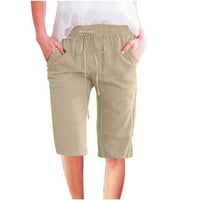 Ljetne pantalone za žene Ležerne prilike Ljeto Ljeto Čvrsta pet bodova Velike veličine pamučne pantalone